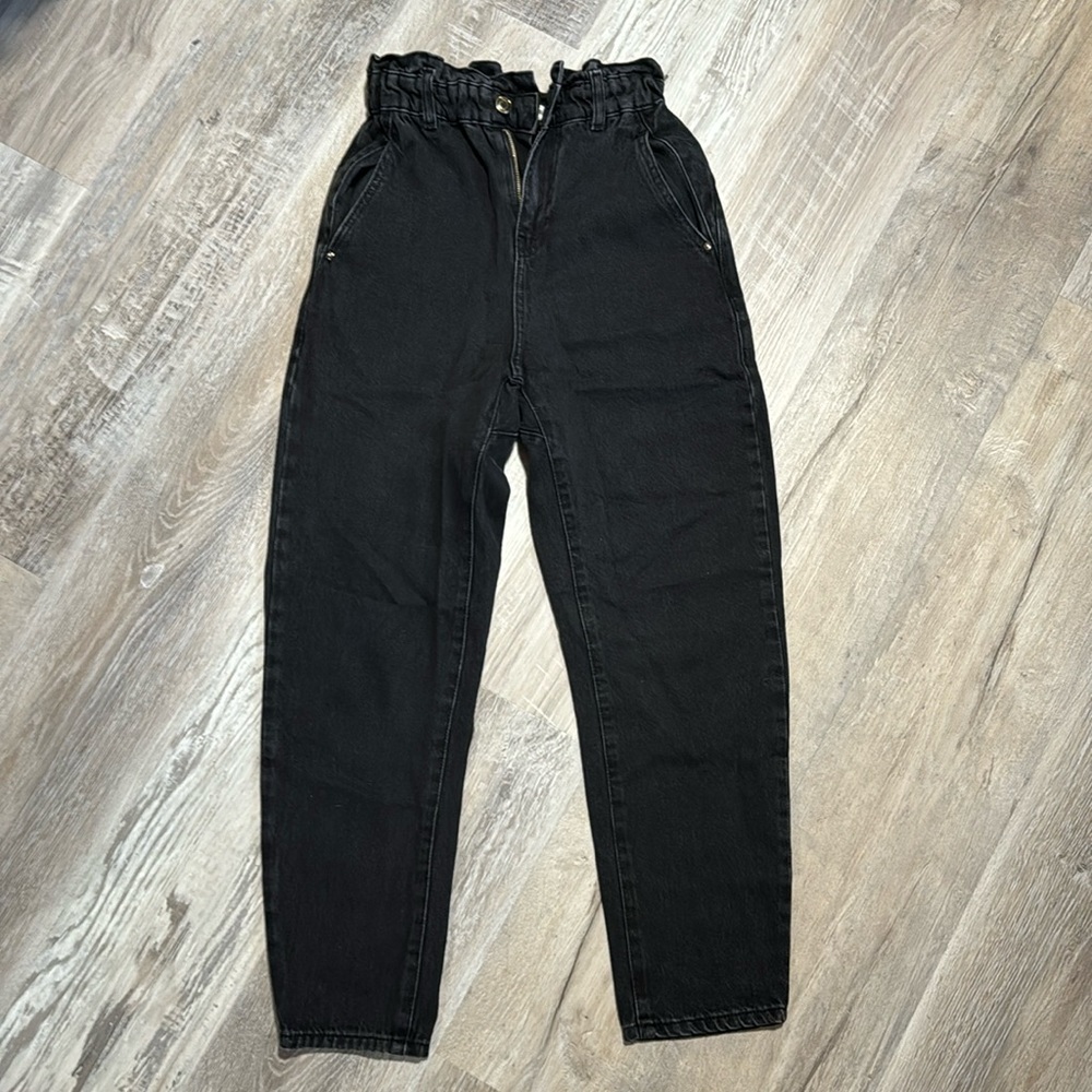 High waisted Zara black jeans size 0